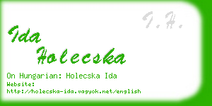 ida holecska business card